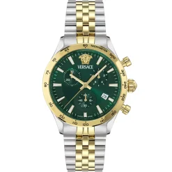 Versace Uhr Herren Hellenyium Chrono Petite Grün/Silber/Gold VECFA0224