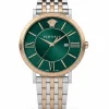 Versace Uhr Herren V‑Eternal VENCA0424 Grün/Silber Bicolor