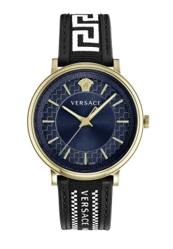 Versace Uhr Herrenuhr V‑CIRCLE VE5A01821 Blau/Gold