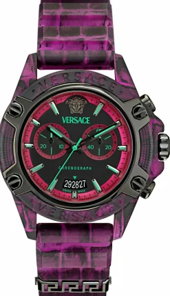 Versace Unisex Chronograph Icon Active lila schwarz 1839777641