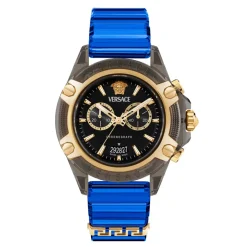 Versace Unisex Chronograph New Icon Active 44 mm Blau/Anthrazit VE8P00925