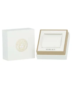 Versace Vanity Damenuhr Gold Stahlgehäuse Silber Zifferblatt 34mm P5Q80D001 S080