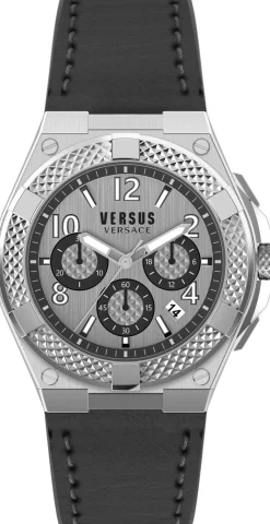 Versus by Versace Herren Armbanduhr Esteve 46 mm Armband Leder VSPEW0119