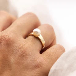 Vivance Gold 375 Perle weiß 7,5-8mm Ring 41679316680798