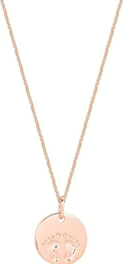 XENOX Anhängerkette - Silber rosé - Baby Füße / XS3475RN 45cm