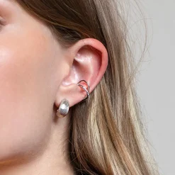 Xenox Damen Design Ohrstecker Ohrschmuck Sterling Silber 925 - Leaf XS1869