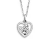 Xenox Damen Halskette mit Herz Schutzengel Anhänger Silber XS3552