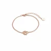 XENOX Damen-Armband Herz 925 Sterling Silber rosé Zirkonia 18,5cm XS3412RN