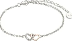 Xenox Damenarmband Love Story verschlungene Herzen Zirkonia Silber XS2929R