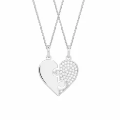 XENOX XS3527 Damen Anhänger Herz Sterling-Silber 925 Silber Weiß Zirkonia