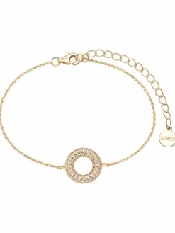 XENOX XS2282G Damen Armband Sterling-Silber 925 Gold weiß Zirkonia 20 cm