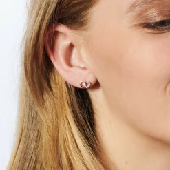 Xenox XS3740RN Ohrstecker Happy Hour Zirkonia Herzform Rosé
