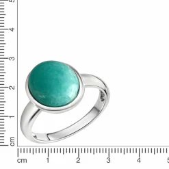 ZEEme Gemstone Silber 925 rhodiniert mit echtem Amazonit Ring 41679087501406