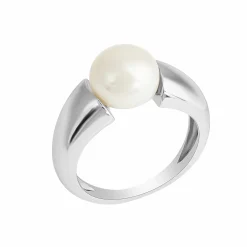 Zeeme Pearls Silber 925 rhodiniert mit einer weißen Perle 10-10,5mm Ring 41678256865374