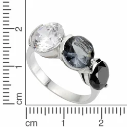 ZEEme Silver 925 Sterling Silber Zirkonia mehrfarbig Ring 41675995185246