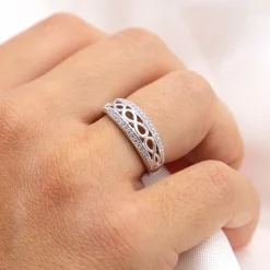 Zeeme Silver Silber 925 glanz/mattiert Zirkonia Ring 41677804929118