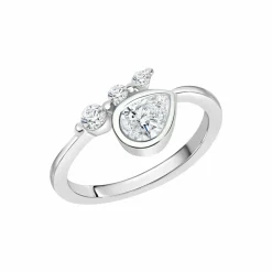 ZEEme Silver Silber 925 rhodiniert mit Zirkonia weiß Ring 41675993251934