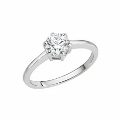 ZEEme Silver Silber 925 rhodiniert mit weißem Zirkonia-Stein Ring 41678698053726