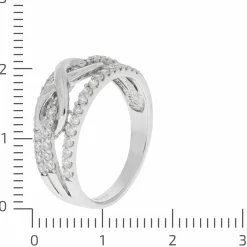 Zeeme Silver Silber 925 rhodiniert mit Unendlichkeitssymbol Ring 41677804273758