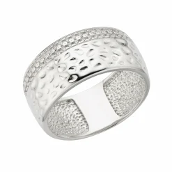 Zeeme Silver Silber 925 rhodiniert mit weißen Zirkonia-Steinen Ring 41676926550110