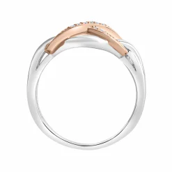 Zeeme Silver Silber 925 zweifarbig mit Unendlichkeits-Motiv Ring 41677804666974