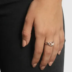 Zeeme Silver Silber 925 zweifarbig mit Unendlichkeits-Motiv Ring 41677804666974