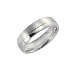 ZEEme Stainless Steel Edelstahl glanz/mattiert 6mm breit Ring 41675920965726