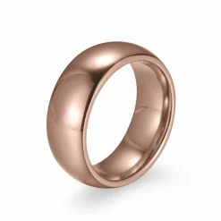 Zeeme Stainless Steel Edelstahl rosé-vergoldet 8mm breit Ring 41677812400222