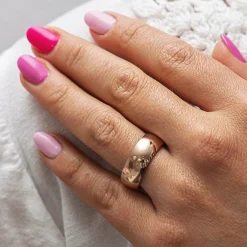 Zeeme Stainless Steel Edelstahl rosé-vergoldet 8mm breit Ring 41677812400222